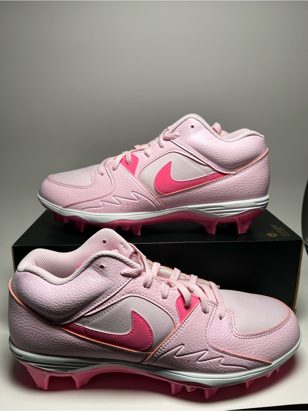 Nike Air Jordan Stadium 90 TD Football Cleats Pink Foam HQ0210-600 Men Size 12.5